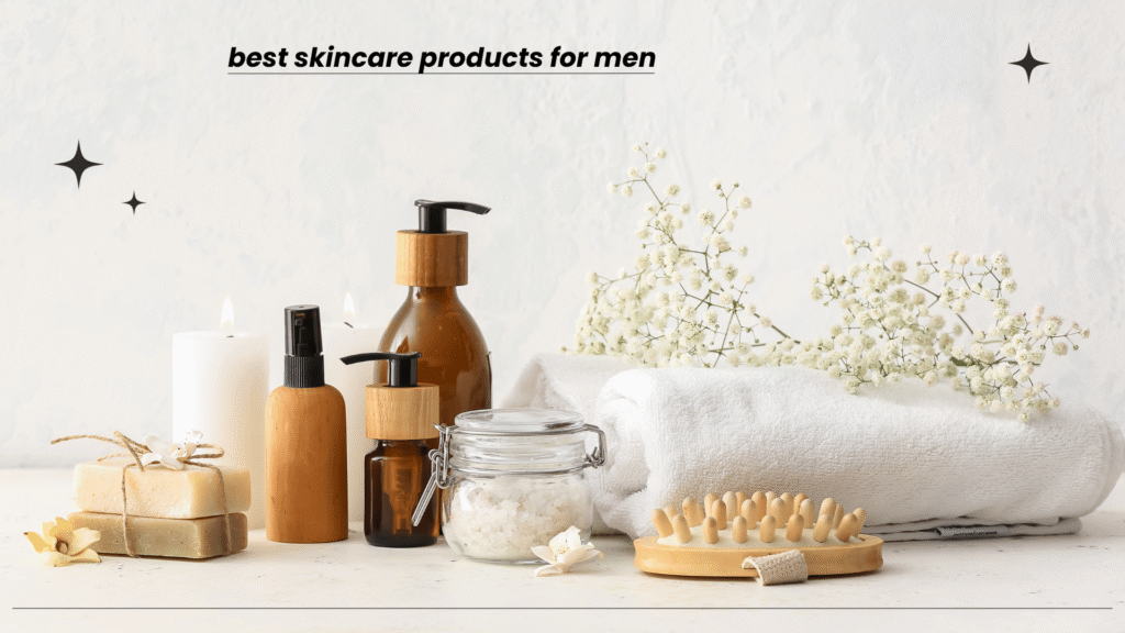 Minimalist skincare products and creams for different skin types